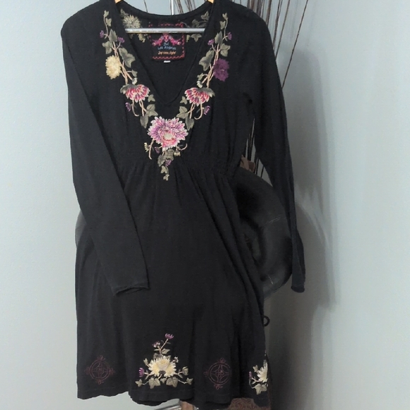 johnny was black embroidered dress Multi-Colored Western length skirt Black Johnny Was Clothing: Shop